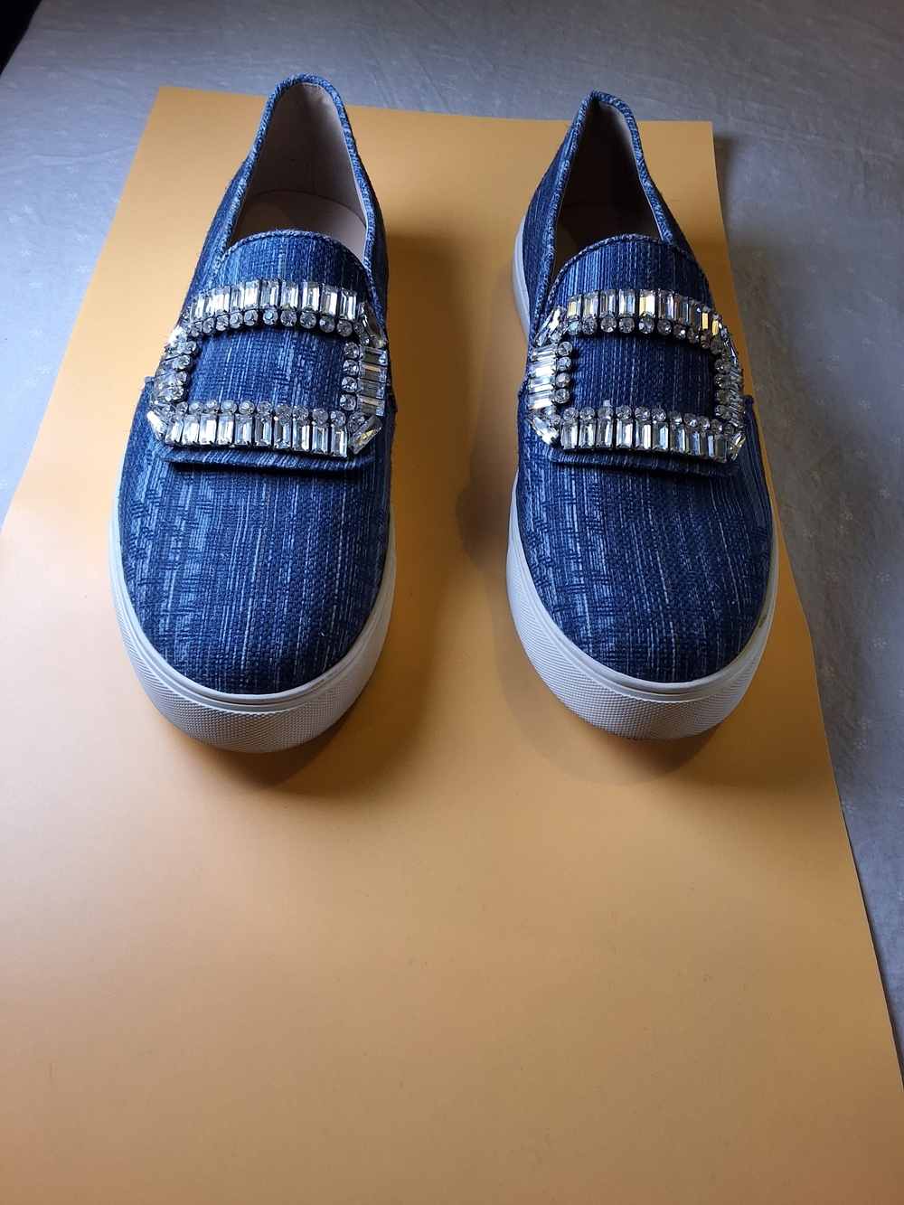 Karl Lagerfeld Denim Slip-On Loafers - Blue - Picture 1 of 11